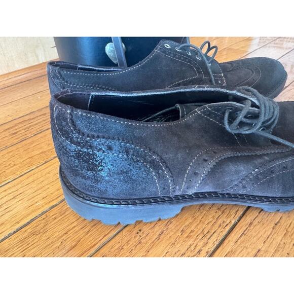 TO BOOTS NEW YORK SUEDE BROGUE BROWN SHOES 8.5 (*sh9\\800
